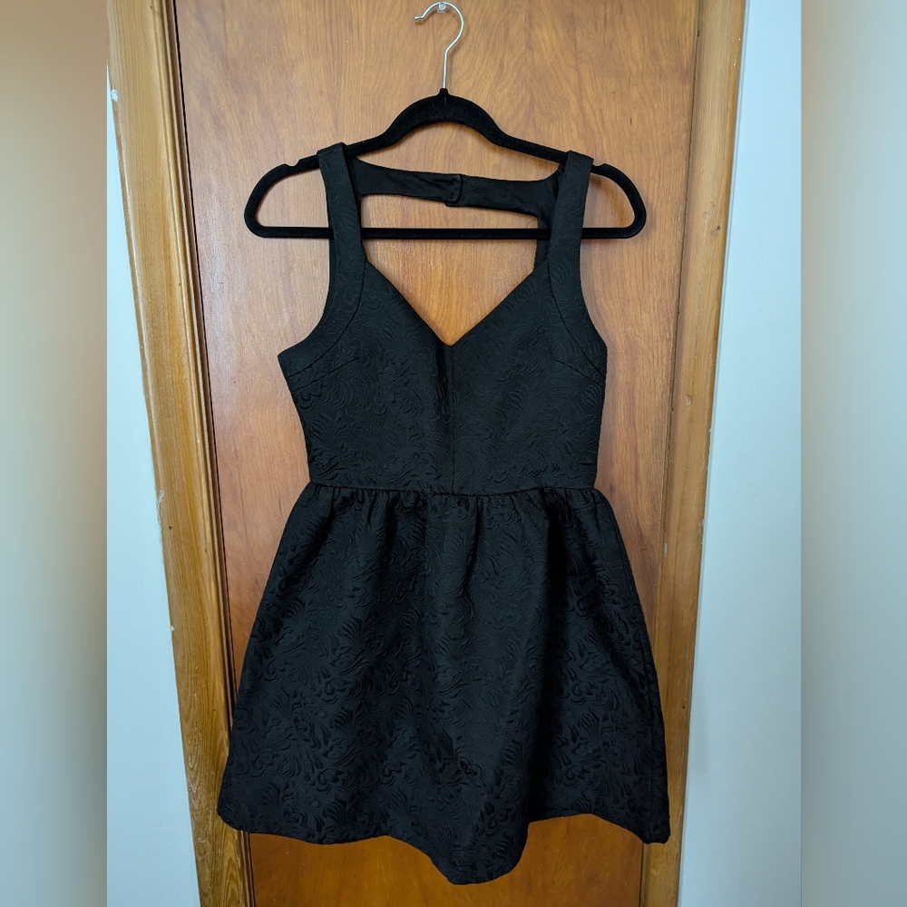 Elegant Black Floral Dress
